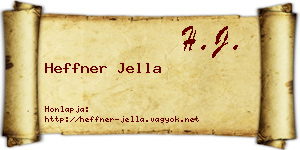 Heffner Jella névjegykártya